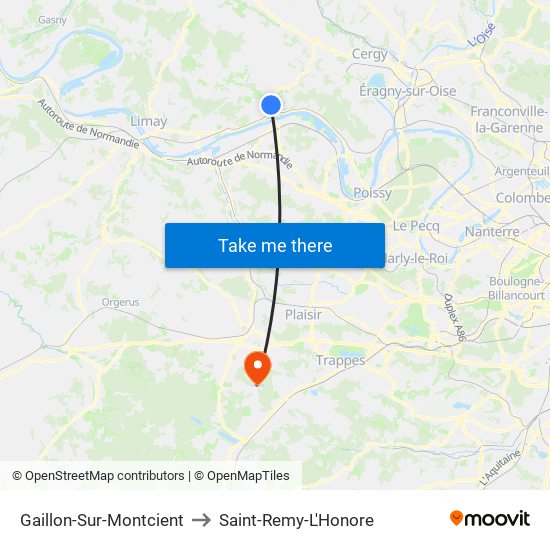 Gaillon-Sur-Montcient to Saint-Remy-L'Honore map