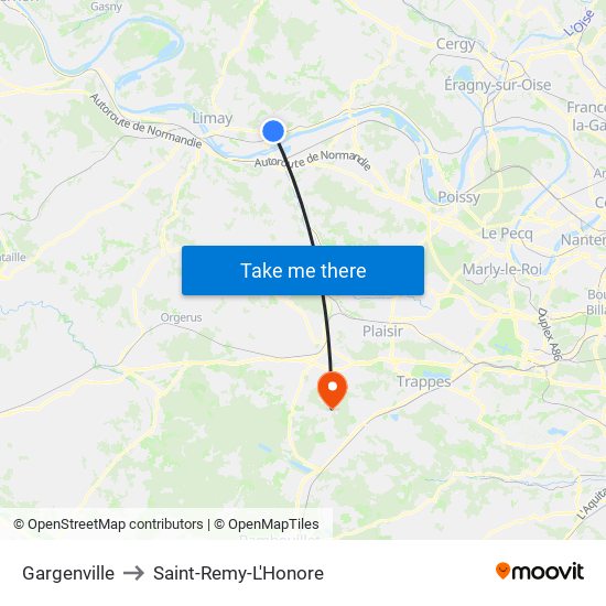 Gargenville to Saint-Remy-L'Honore map