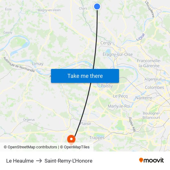 Le Heaulme to Saint-Remy-L'Honore map