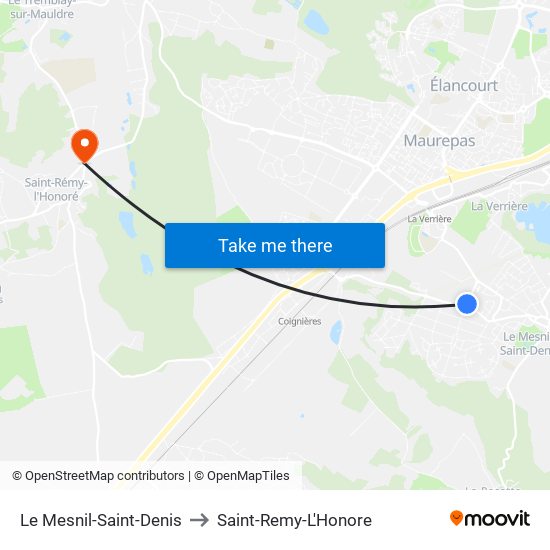 Le Mesnil-Saint-Denis to Saint-Remy-L'Honore map