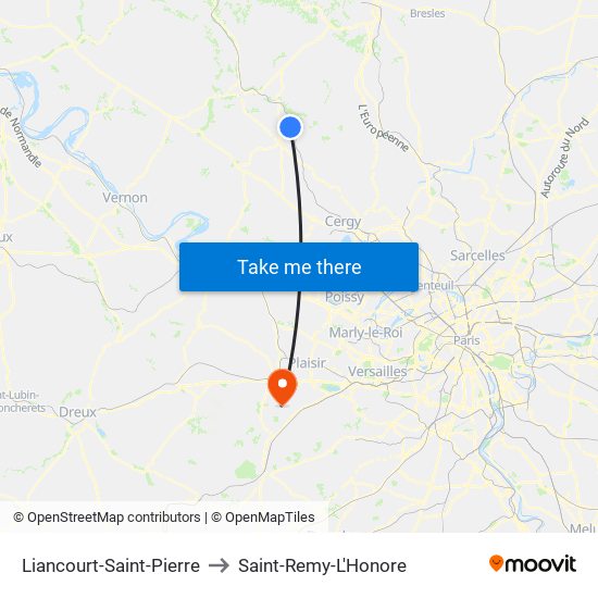 Liancourt-Saint-Pierre to Saint-Remy-L'Honore map