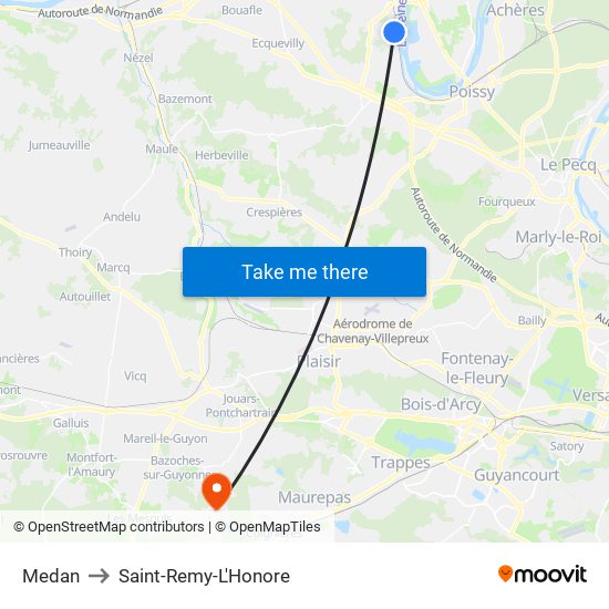 Medan to Saint-Remy-L'Honore map