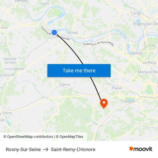 Rosny-Sur-Seine to Saint-Remy-L'Honore map