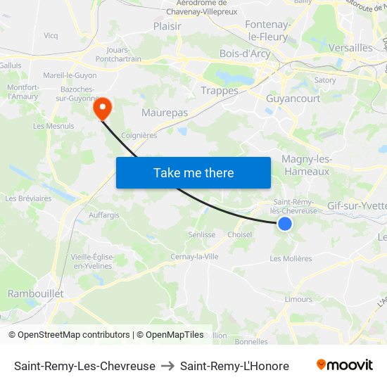 Saint-Remy-Les-Chevreuse to Saint-Remy-L'Honore map