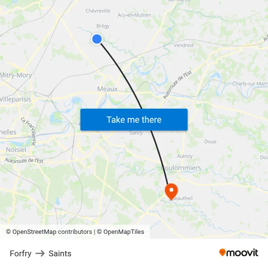 Forfry to Saints map