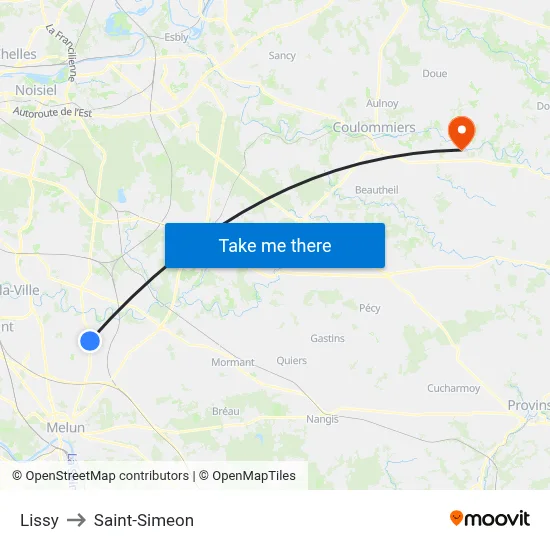 Lissy to Saint-Simeon map