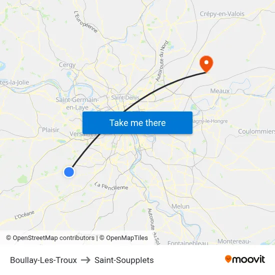 Boullay-Les-Troux to Saint-Soupplets map