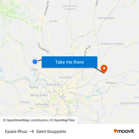 Epiais-Rhus to Saint-Soupplets map