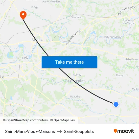 Saint-Mars-Vieux-Maisons to Saint-Soupplets map