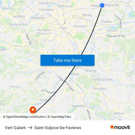 Vert Galant to Saint-Sulpice-De-Favieres map
