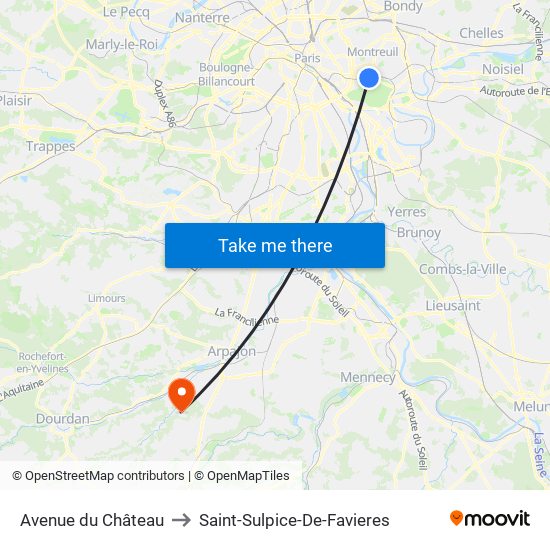 Avenue du Château to Saint-Sulpice-De-Favieres map