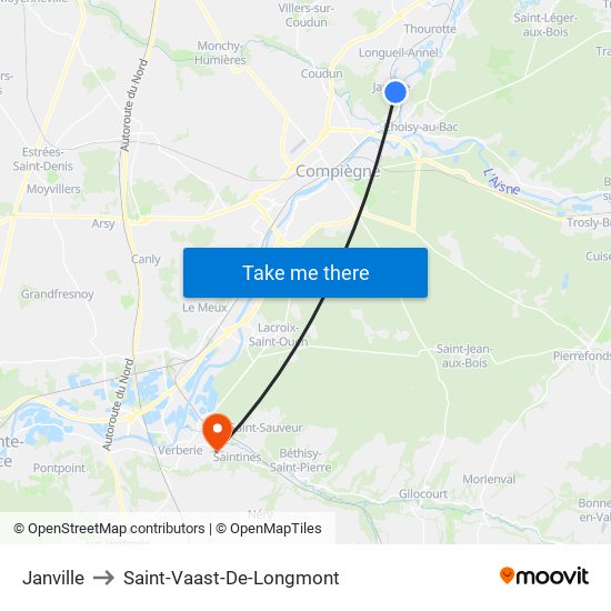 Janville to Saint-Vaast-De-Longmont map