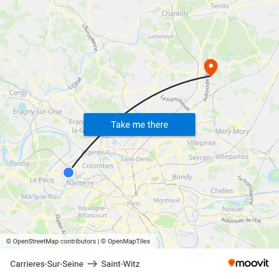 Carrieres-Sur-Seine to Saint-Witz map