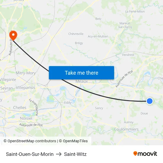 Saint-Ouen-Sur-Morin to Saint-Witz map