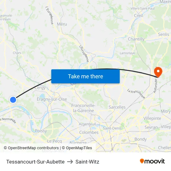 Tessancourt-Sur-Aubette to Saint-Witz map