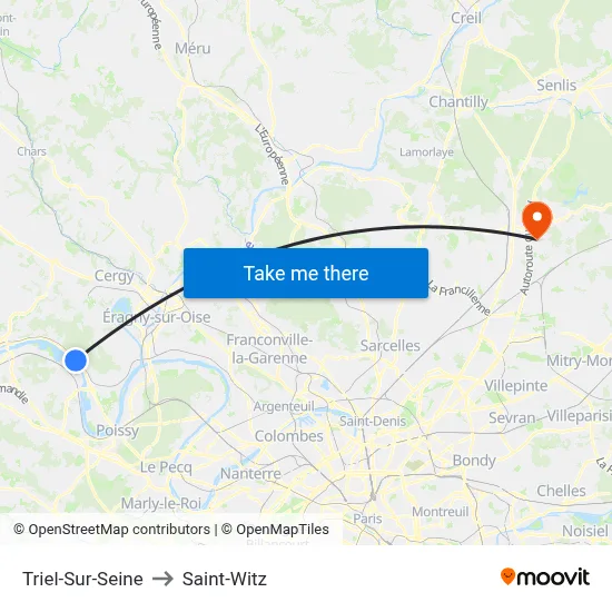 Triel-Sur-Seine to Saint-Witz map