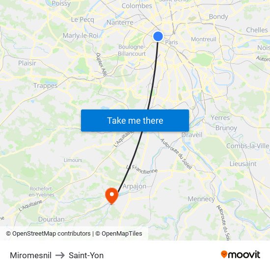 Miromesnil to Saint-Yon map