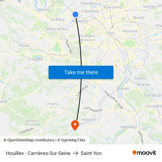 Houilles - Carrières-Sur-Seine to Saint-Yon map