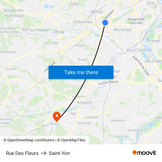 Rue Des Fleurs to Saint-Yon map