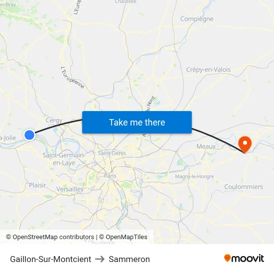 Gaillon-Sur-Montcient to Sammeron map