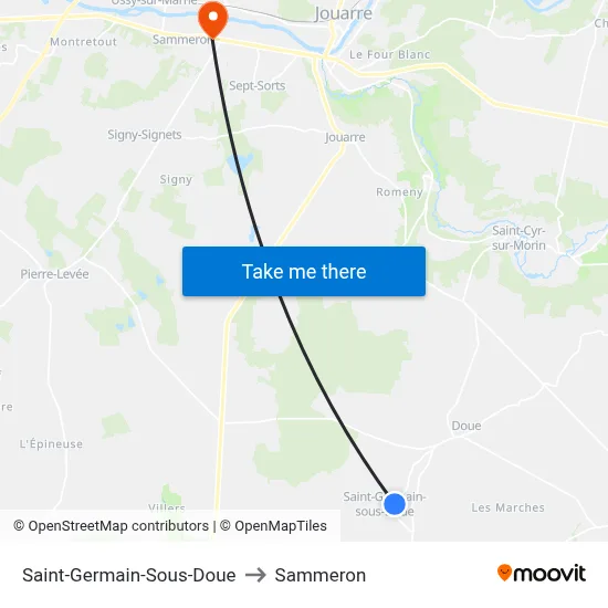 Saint-Germain-Sous-Doue to Sammeron map