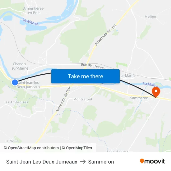 Saint-Jean-Les-Deux-Jumeaux to Sammeron map