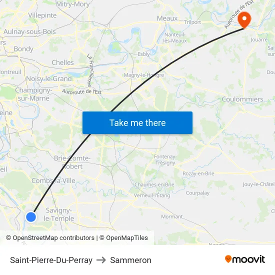 Saint-Pierre-Du-Perray to Sammeron map