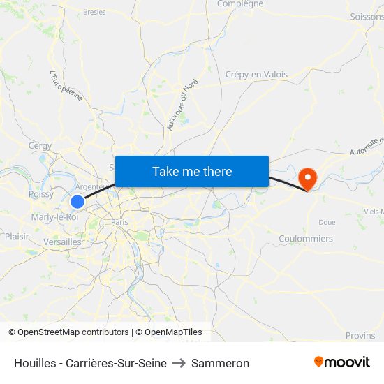 Houilles - Carrières-Sur-Seine to Sammeron map