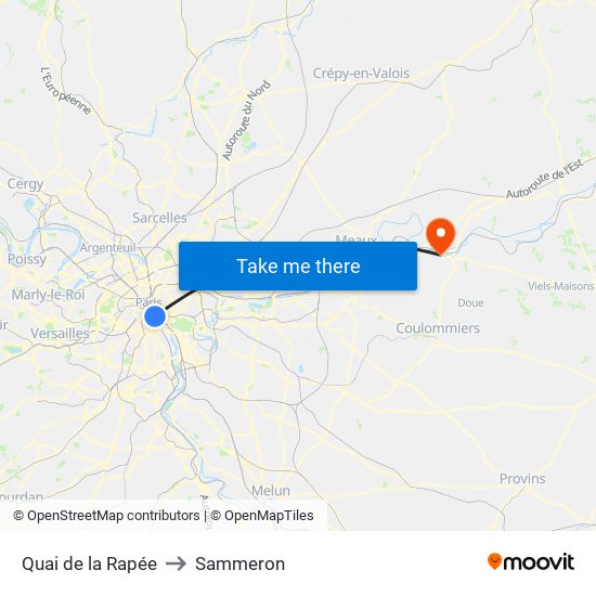 Quai de la Rapée to Sammeron map