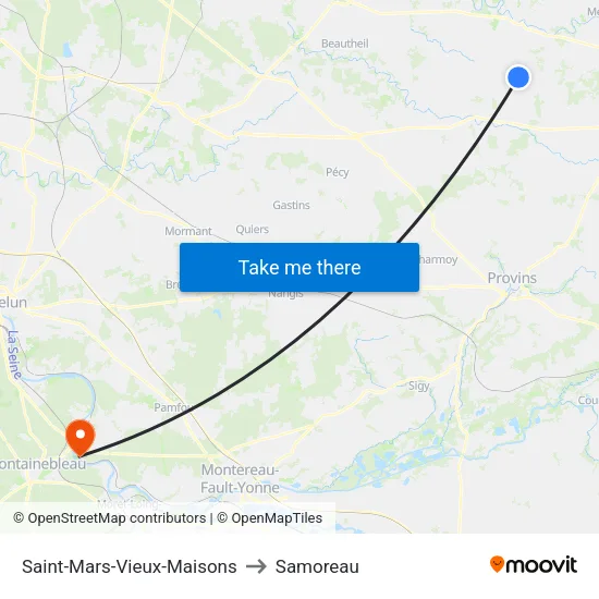 Saint-Mars-Vieux-Maisons to Samoreau map