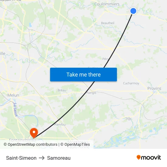 Saint-Simeon to Samoreau map