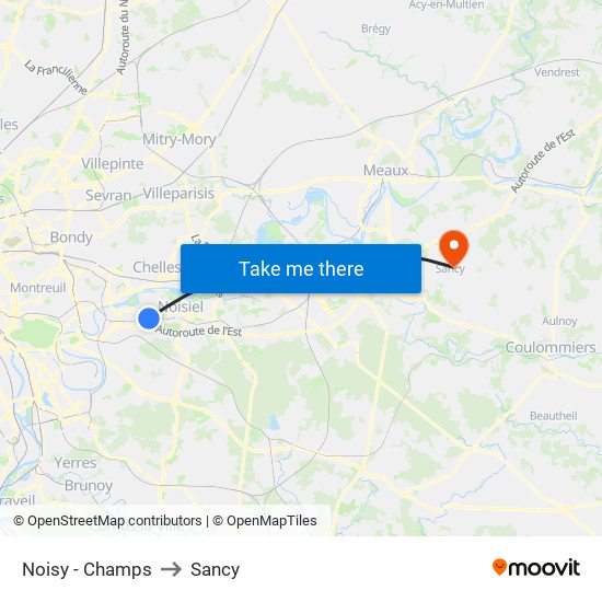 Noisy - Champs to Sancy map