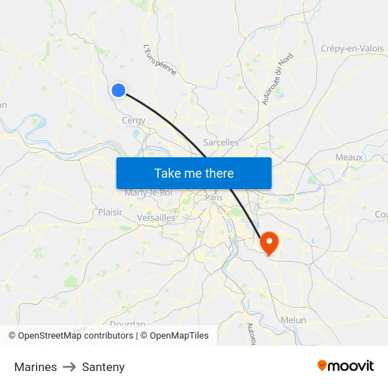 Marines to Santeny map