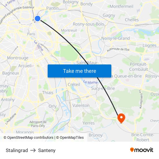 Stalingrad to Santeny map