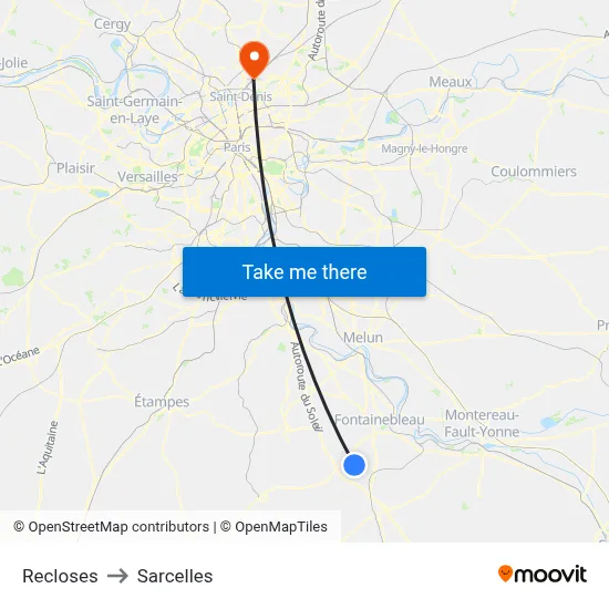 Recloses to Sarcelles map