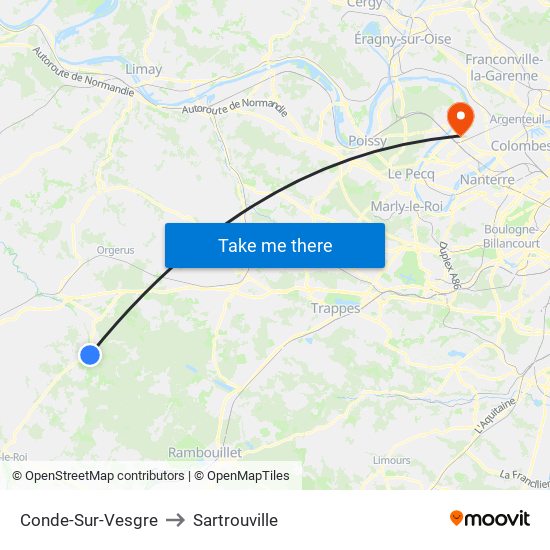 Conde-Sur-Vesgre to Sartrouville map