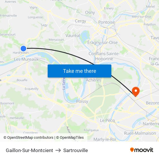 Gaillon-Sur-Montcient to Sartrouville map
