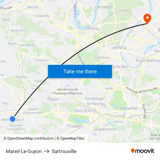 Mareil-Le-Guyon to Sartrouville map