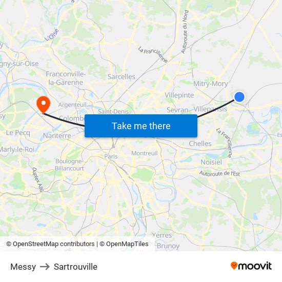 Messy to Sartrouville map