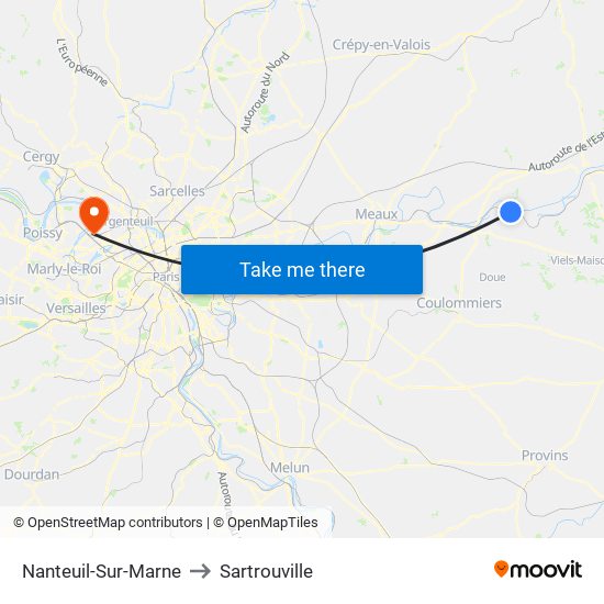 Nanteuil-Sur-Marne to Sartrouville map