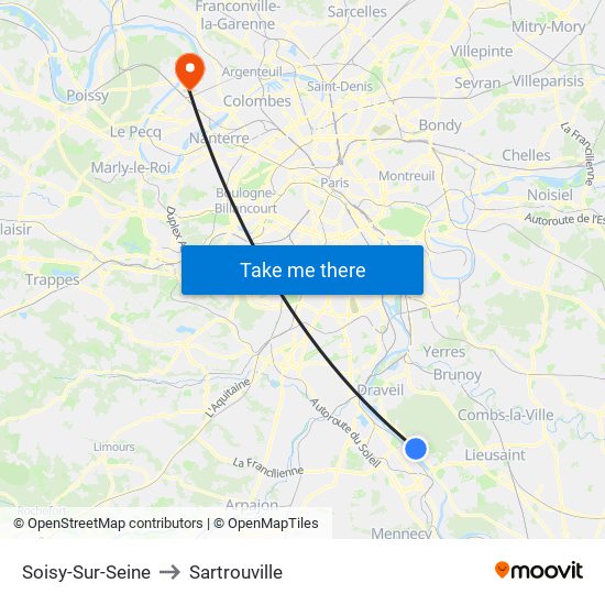 Soisy-Sur-Seine to Sartrouville map