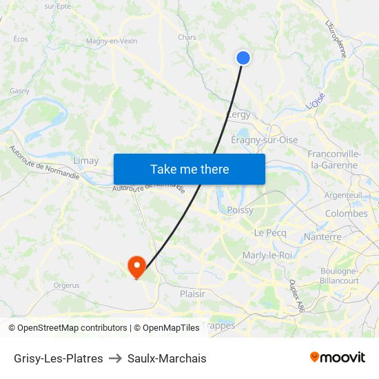 Grisy-Les-Platres to Saulx-Marchais map