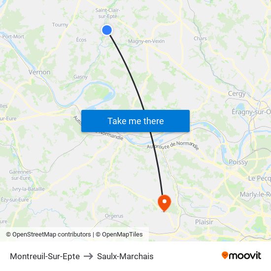 Montreuil-Sur-Epte to Saulx-Marchais map