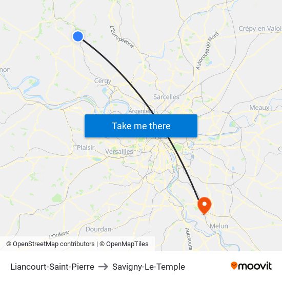 Liancourt-Saint-Pierre to Savigny-Le-Temple map