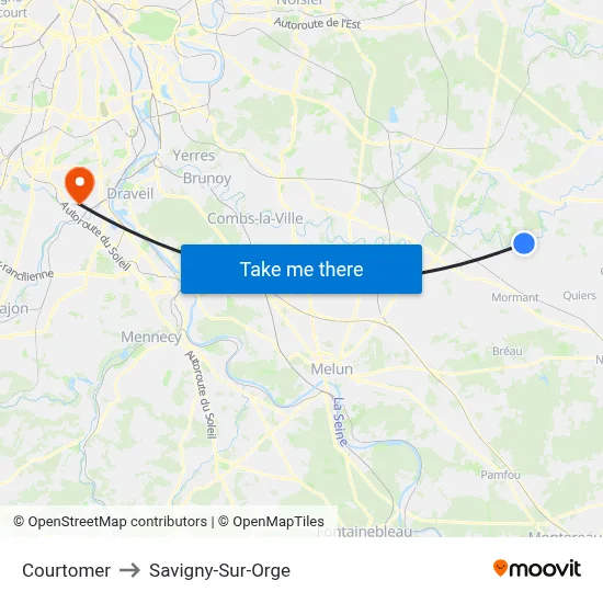 Courtomer to Savigny-Sur-Orge map