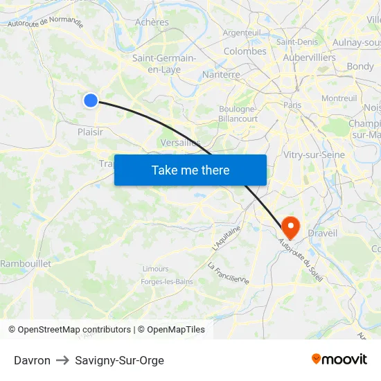 Davron to Savigny-Sur-Orge map