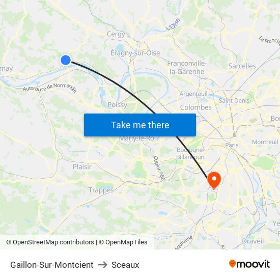 Gaillon-Sur-Montcient to Sceaux map