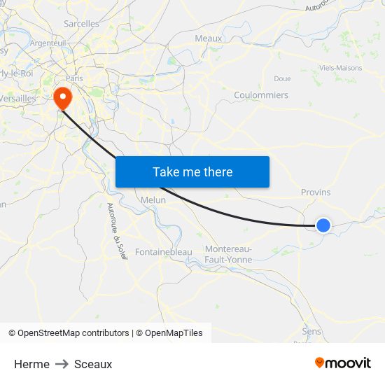 Herme to Sceaux map