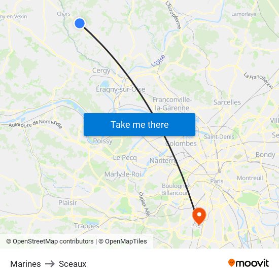 Marines to Sceaux map