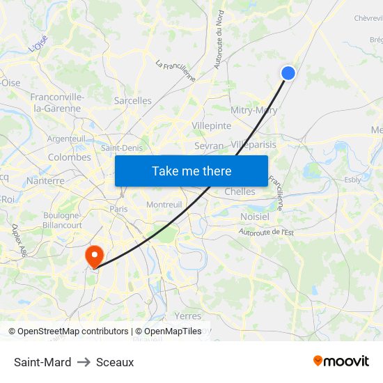 Saint-Mard to Sceaux map